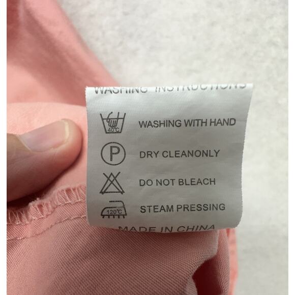 Womens Wedtrend Pink Peach Size XL Vintage Style Heart Button Swing Dress Cotton - Picture 8 of 9